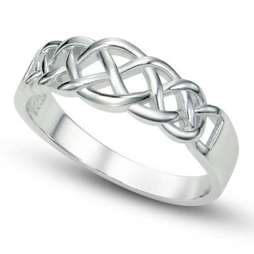 925 Sterling Silver Celtic Knot Band Ring, Limited time offer at special price